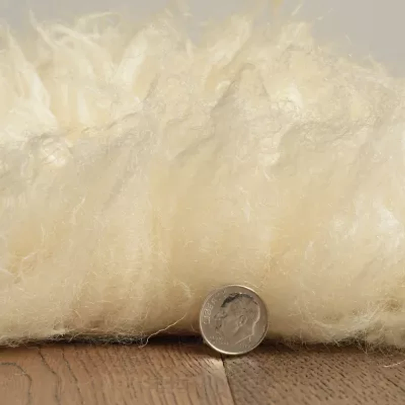 Linon Flokati Solid Woven Rectangular Accent Rug