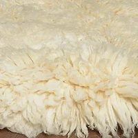 Linon Flokati Solid Woven Rectangular Accent Rug