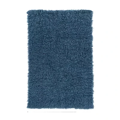 Linon Flokati Solid Woven Rectangular Area Rug
