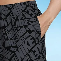 Nike Mens Drawstring Waist Logo Swim Trunks