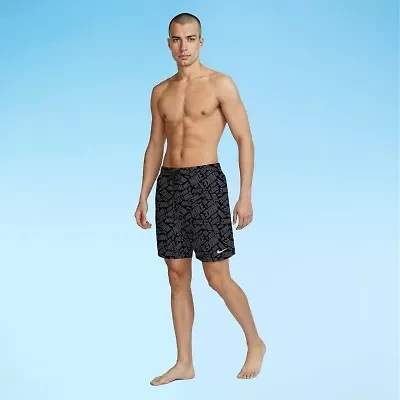 Nike Mens Drawstring Waist Logo Swim Trunks