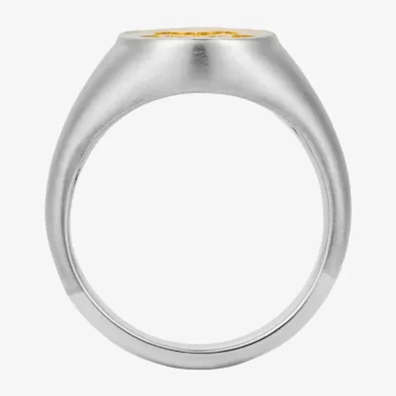 Harry Potter Mens 14K Two Tone Gold Over Silver Signet Ring