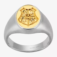 Harry Potter Mens 14K Two Tone Gold Over Silver Signet Ring