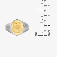 Harry Potter Mens 14K Two Tone Gold Over Silver Signet Ring