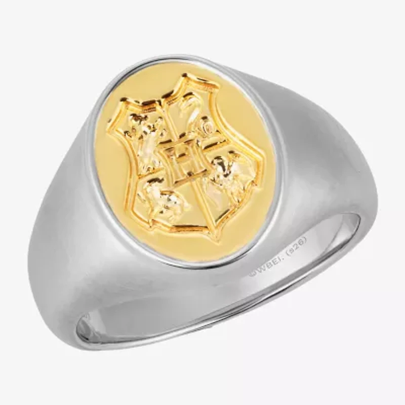 Harry Potter Mens 14K Two Tone Gold Over Silver Signet Ring