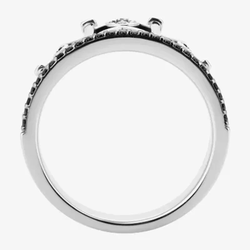 Harry Potter (F/Si2) Womens Lab Grown Diamond Accent Genuine Spinel Sterling Silver Cocktail Ring