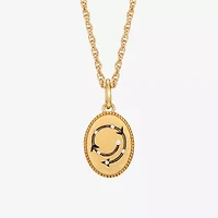 Harry Potter (F / Si2) Womens Diamond Accent Lab Grown White Diamond Accent 14K Gold Over Silver Oval 16 Inch Pendant Necklace