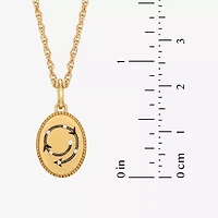 Harry Potter (F / Si2) Womens Diamond Accent Lab Grown White Diamond Accent 14K Gold Over Silver Oval 16 Inch Pendant Necklace