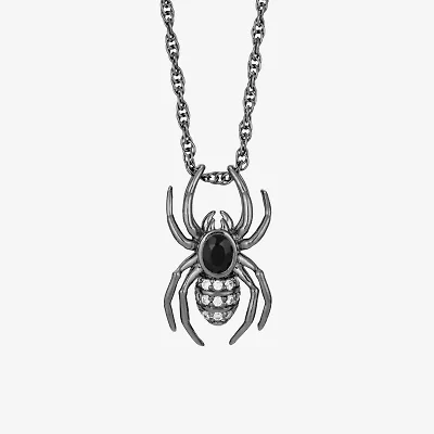 Harry Potter (F / Si2) Womens Diamond Accent Genuine Black Onyx Sterling Silver 16 Inch Pendant Necklace