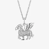 Harry Potter (F/Si2) Womens 1/6 CT. T.W. Lab Grown White Diamond Sterling Silver 16 Inch Pendant Necklace