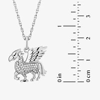 Harry Potter (F/Si2) Womens 1/6 CT. T.W. Lab Grown White Diamond Sterling Silver 16 Inch Pendant Necklace