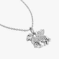Harry Potter (F/Si2) Womens 1/6 CT. T.W. Lab Grown White Diamond Sterling Silver 16 Inch Pendant Necklace