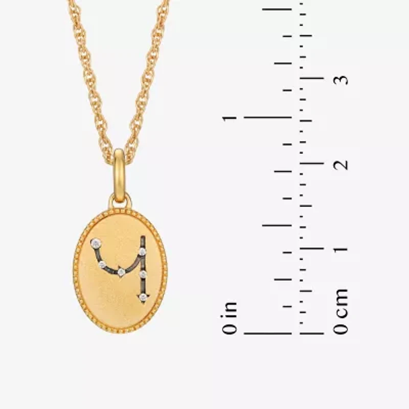 Harry Potter (F / Si2) Womens Diamond Accent Lab Grown White Diamond 14K Gold Over Silver Oval 16 Inch Pendant Necklace