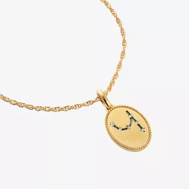 Harry Potter (F / Si2) Womens Diamond Accent Lab Grown White Diamond 14K Gold Over Silver Oval 16 Inch Pendant Necklace