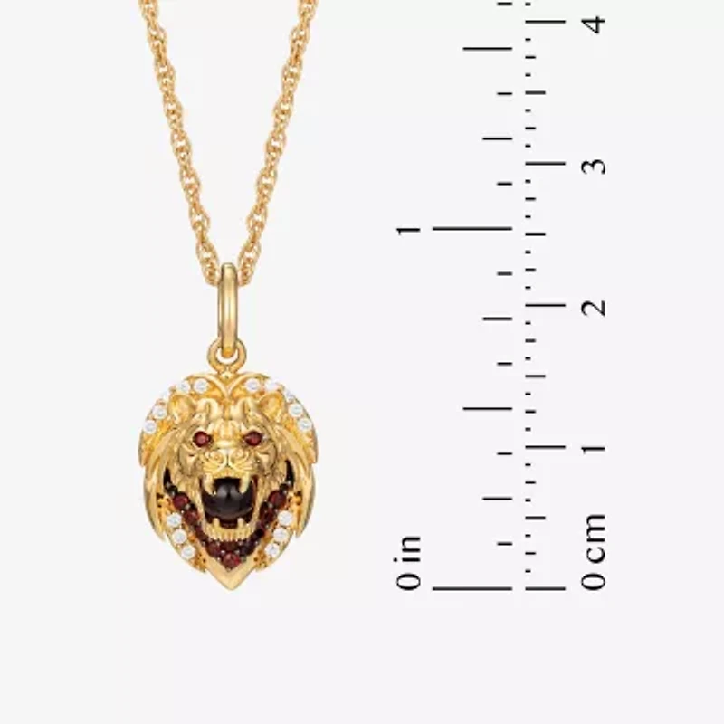 Harry Potter (F / Si2) Womens 1/10 CT. T.W. Genuine Red Garnet 14K Gold Over Silver 16 Inch Pendant Necklace