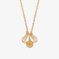 Harry Potter (F / Si2) Womens 1/10 CT. T.W. Genuine Yellow Citrine 14K Gold Over Silver 16 Inch Pendant Necklace
