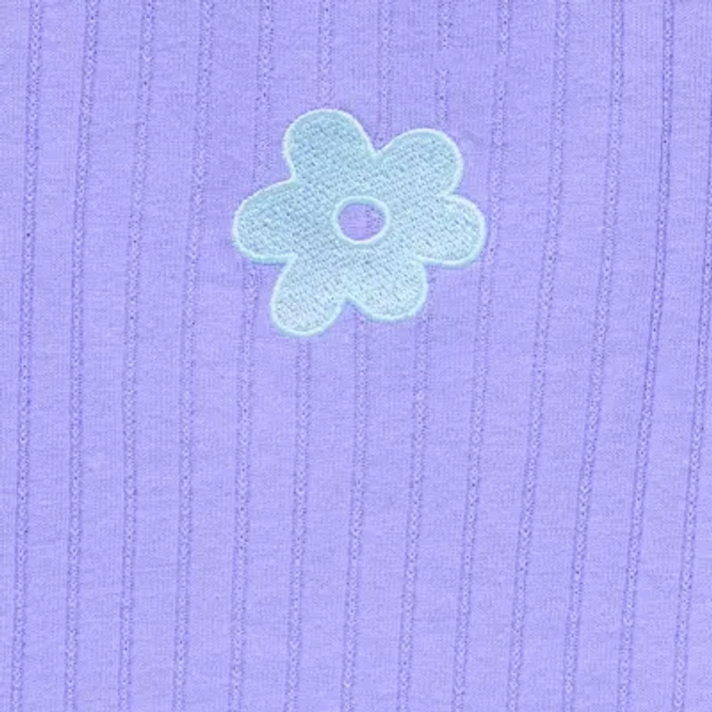 Okie Dokie Toddler & Little Girls Round Neck Short Sleeve Peplum Top