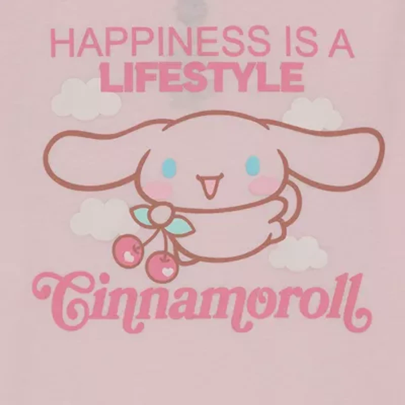 Little & Big Kid Girls Crew Neck Short Sleeve Regular Fit Cinnamoroll Graphic T-Shirt