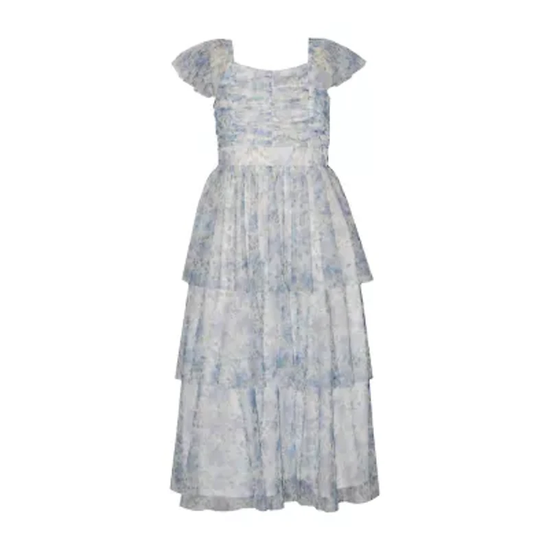 Bonnie Jean Little & Big Kid Girls Sleeveless Cap Floral Maxi Dress