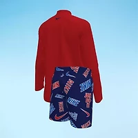 Nike Little & Big Kid Boys Uv Protection Logo 2-pc. Rash Guard Set