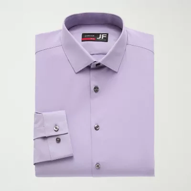 J. Ferrar 360 Stretch Performance Mens Slim Fit Fabric Long Sleeve Dress Shirt