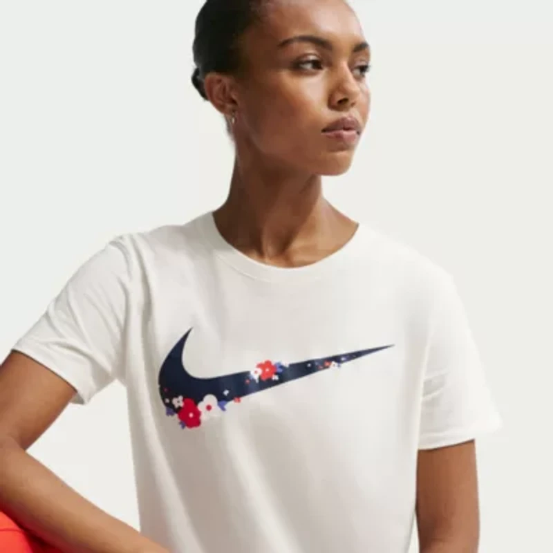 Nike Womens Crew Neck Short Sleeve Active T-Shirt