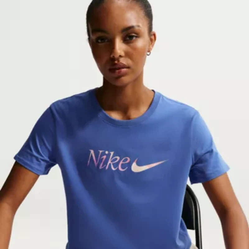 Nike Womens Crew Neck Short Sleeve Active T-Shirt