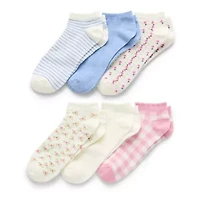 Mixit Womens 6 Pair Low Cut Socks