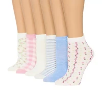 Mixit Womens 6 Pair Low Cut Socks