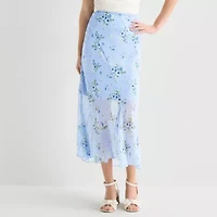 by&by Womens Juniors Maxi Skirt