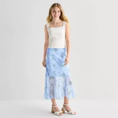 by&by Womens Juniors Maxi Skirt