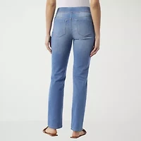 Gloria Vanderbilt Womens Amanda Pull On Knit Denim Jean