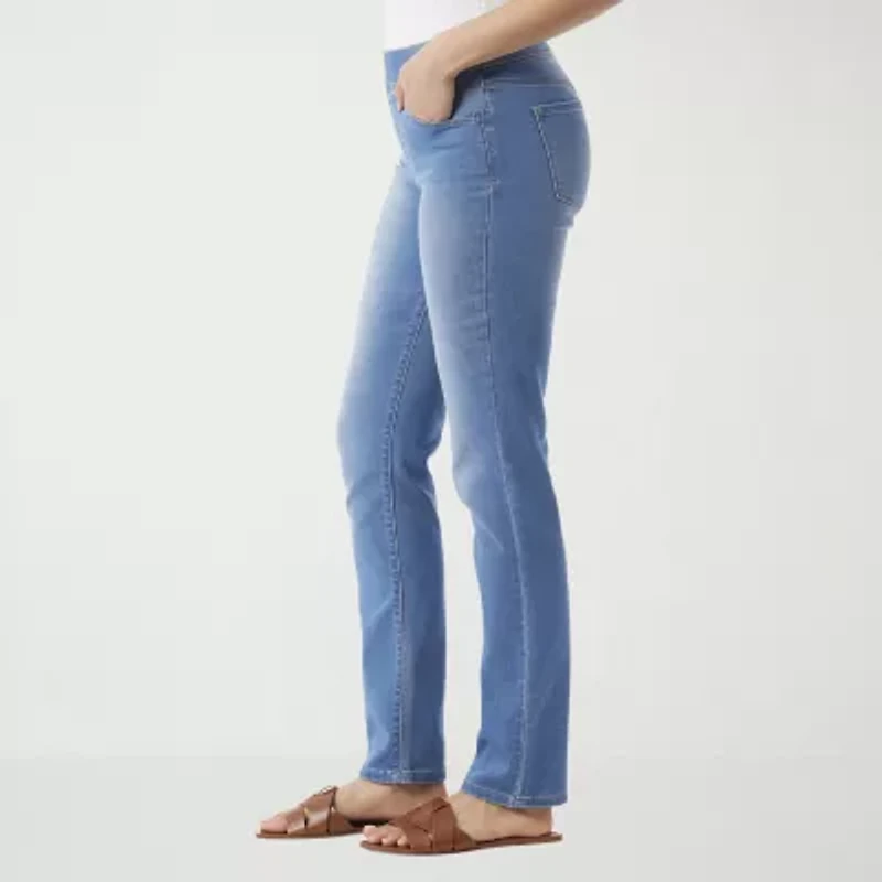 Gloria Vanderbilt Womens Amanda Pull On Knit Denim Jean