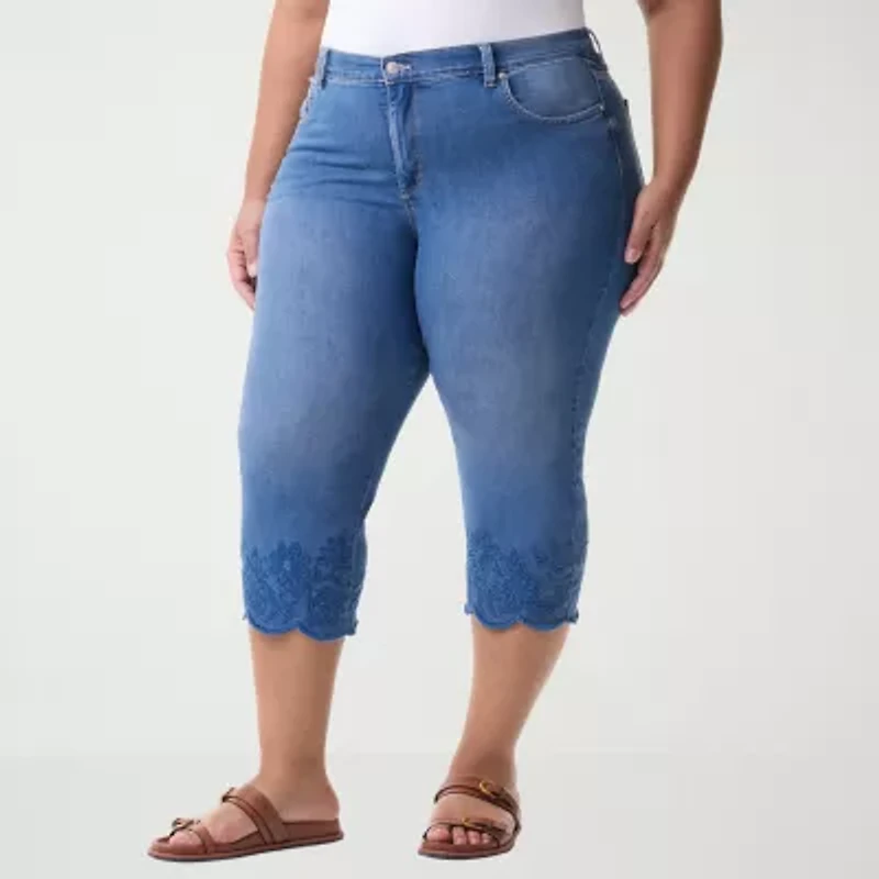 Gloria Vanderbilt Amanda Womens Plus Capri Jean