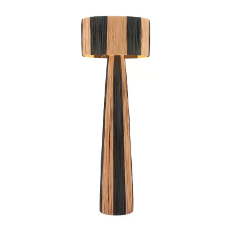 Zuo Modern Gala Black And Natural Floor Lamp