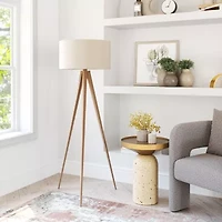 Zuo Modern Imperial Beige Pvc And Powder Coated Steel Floor Lamp