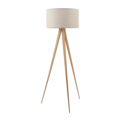 Zuo Modern Imperial Beige Pvc And Powder Coated Steel Floor Lamp