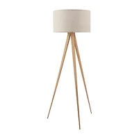 Zuo Modern Imperial Beige Pvc And Powder Coated Steel Floor Lamp