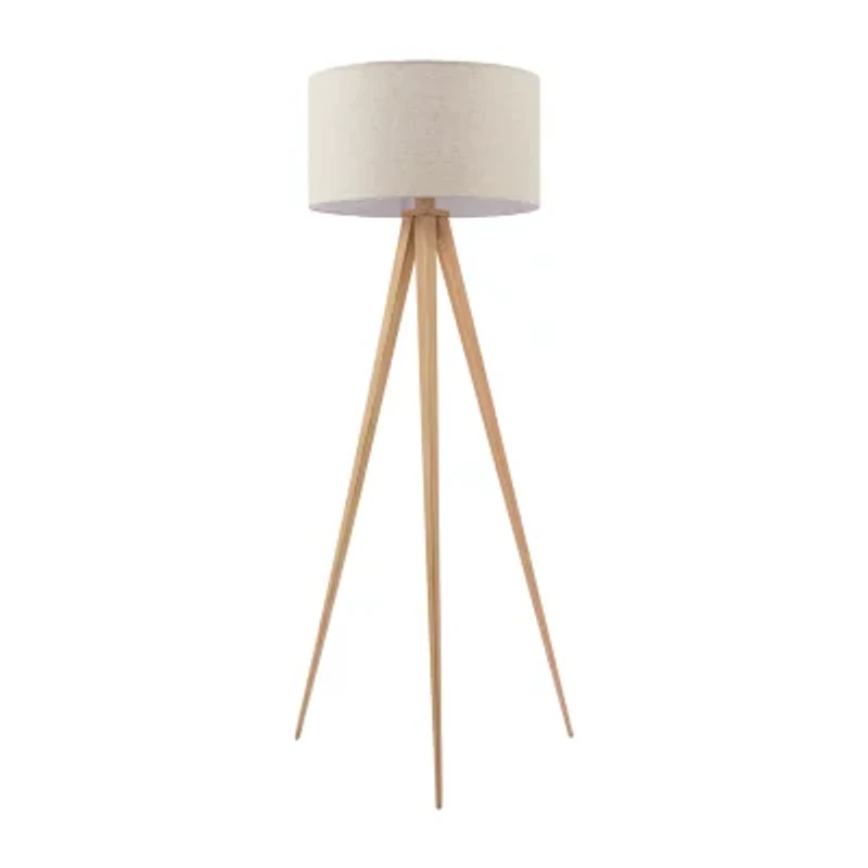 Zuo Modern Imperial Beige Pvc And Powder Coated Steel Floor Lamp