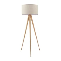 Zuo Modern Imperial Beige Pvc And Powder Coated Steel Floor Lamp