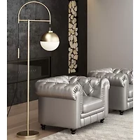 Zuo Modern Waterloo Bronze Electroplated Steel And Frosted Glass Floor Lamp