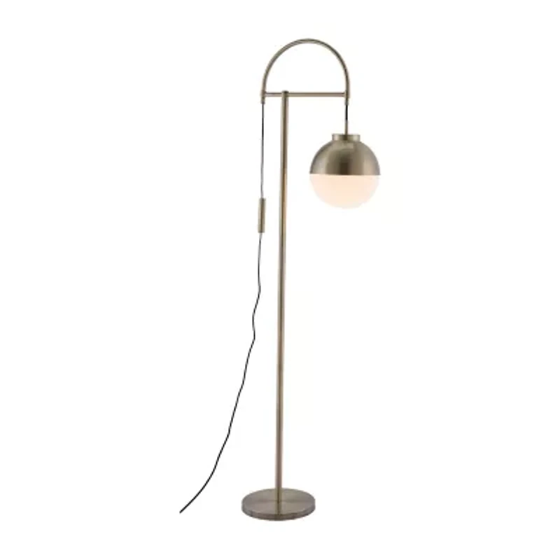 Zuo Modern Waterloo Bronze Electroplated Steel And Frosted Glass Floor Lamp