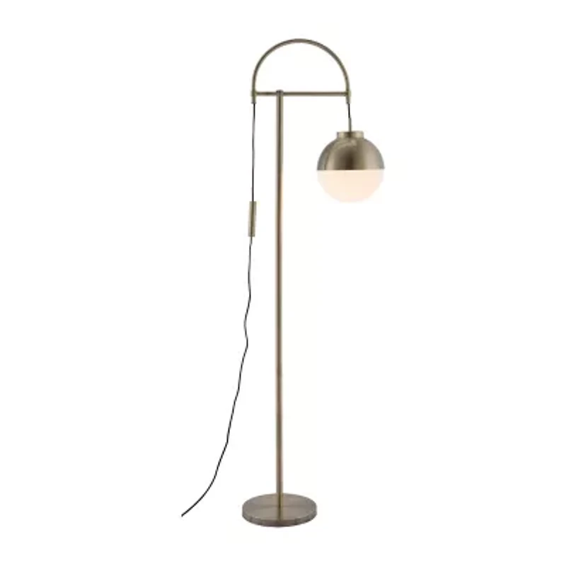 Zuo Modern Waterloo Bronze Electroplated Steel And Frosted Glass Floor Lamp