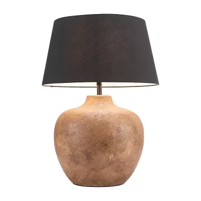 Zuo Modern Basil Black Ceramic Ceramic Table Lamp