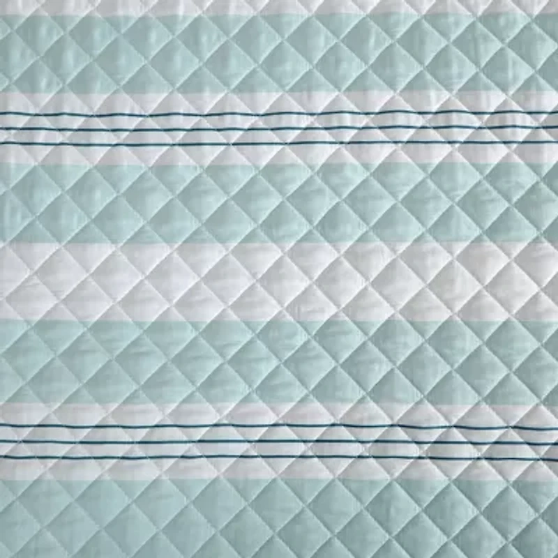 Avanti Starfish Stripe Reversible Quilt Set