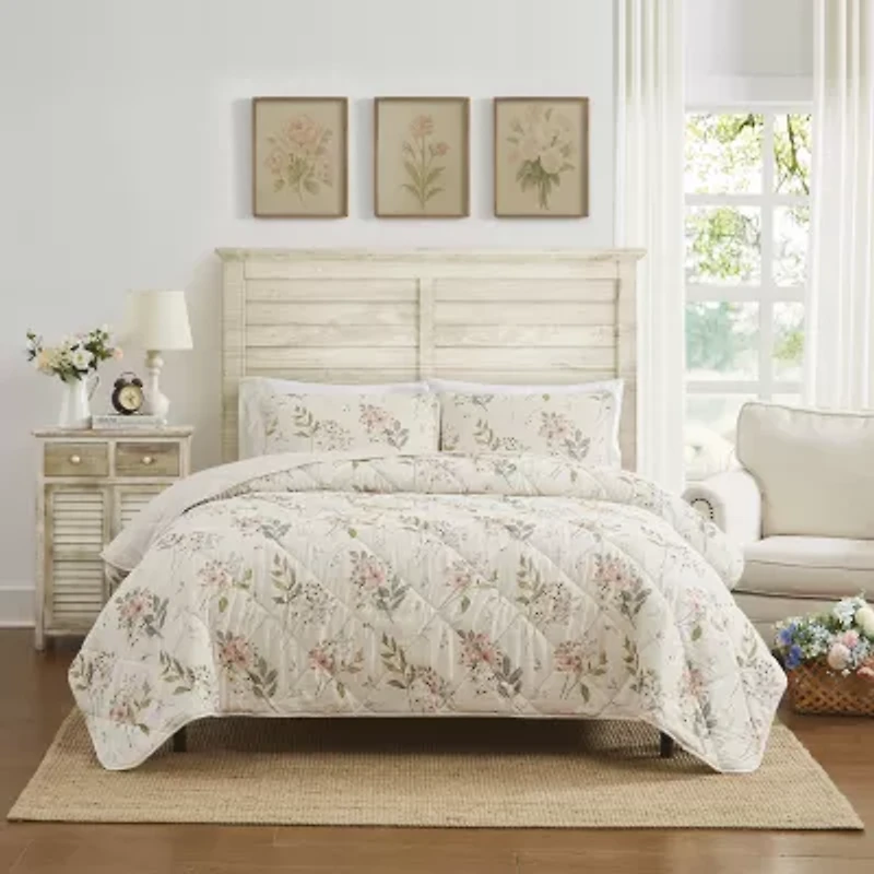 Avanti Wildflowers Reversible Quilt Set