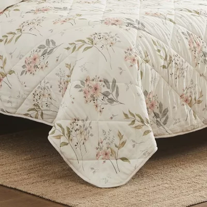 Avanti Wildflowers Reversible Quilt Set