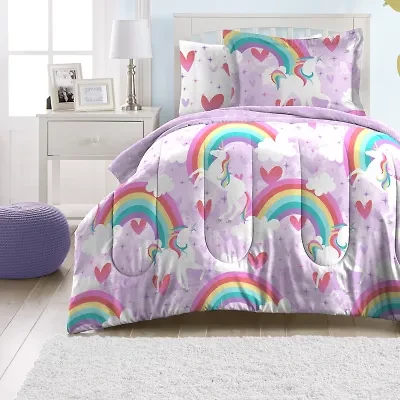 Dream Factory Unicorn Rainbow 5-pc. Complete Bedding Set with Sheets