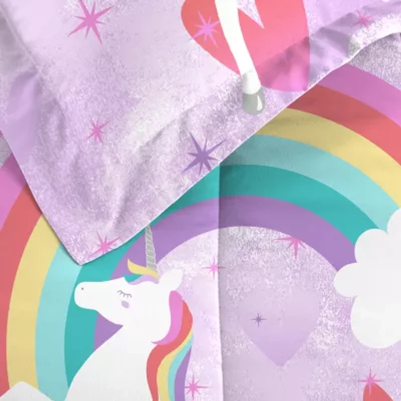 Dream Factory Unicorn Rainbow 5-pc. Complete Bedding Set with Sheets