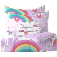 Dream Factory Unicorn Rainbow 5-pc. Complete Bedding Set with Sheets